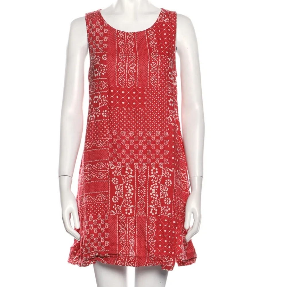 Rachel Zoe A-Line Mia Linen Print Dress w/Pockets-NEW! - Picture 2 of 14